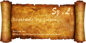 Szathmáry Lajos névjegykártya