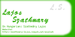 lajos szathmary business card