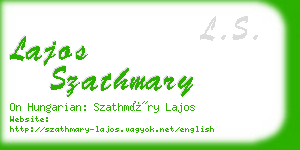 lajos szathmary business card